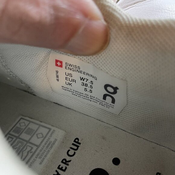 On Cloud The Roger Advantage Laver Cup 2021 Shoes (48.98745) Women's Size 7.5 - Picture 10 of 10